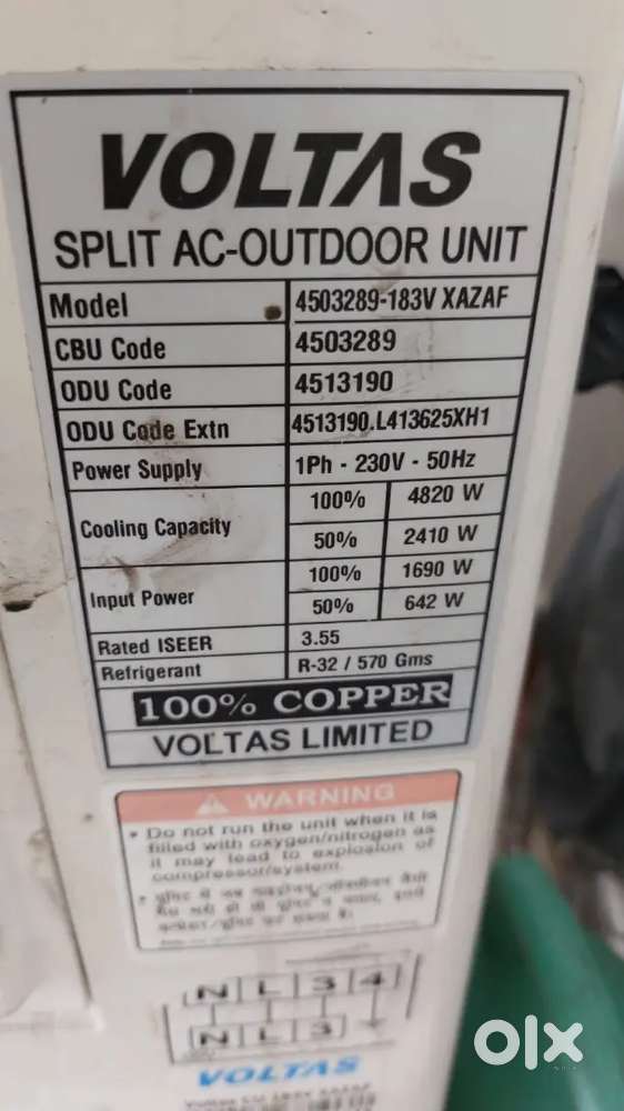 Voltas 1.5 Ton Split Unit