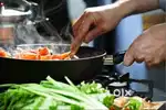 Cooking , keeping kitchen clean , indian cuisine