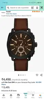 Fossil analog watch..MRP 13k