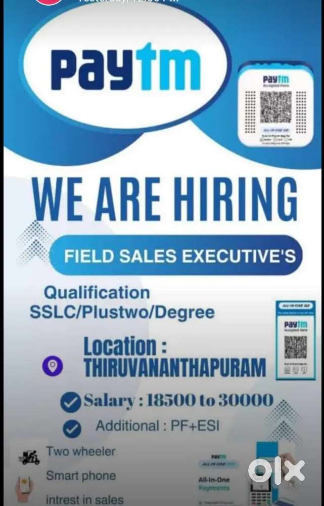 Paytm field sales executive