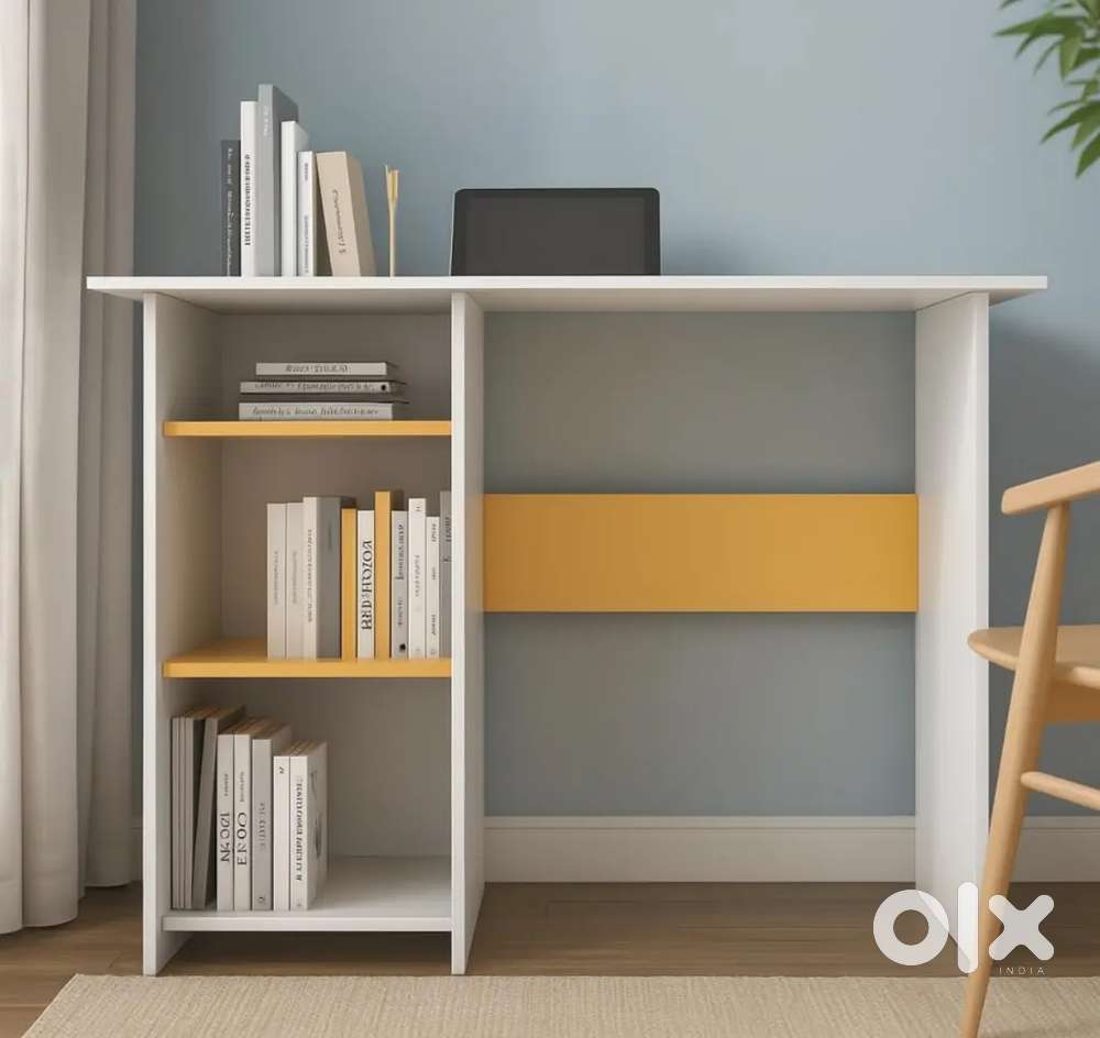 50x100x75 CM Computer/Study Table Engineered Wood  3 Side Shelves