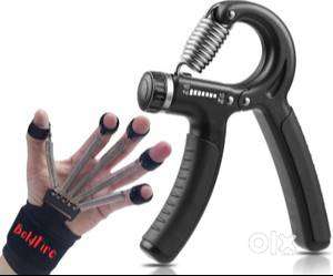 BOLDFIRE AdjustableHandGrip Strengthener+Finger Exerciser (Pack of 2)