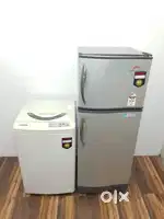 Used combo offers double door refrigerator with Fully automatic