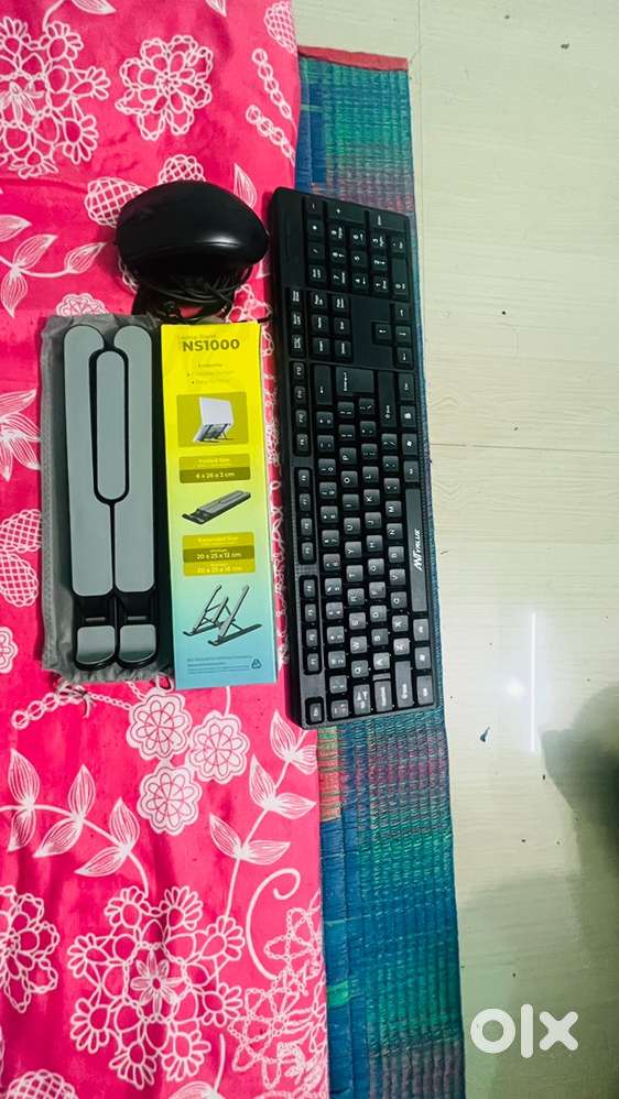-Zebronics laptop stand - Ant Wired Keyboard - Logitech wired Mouse