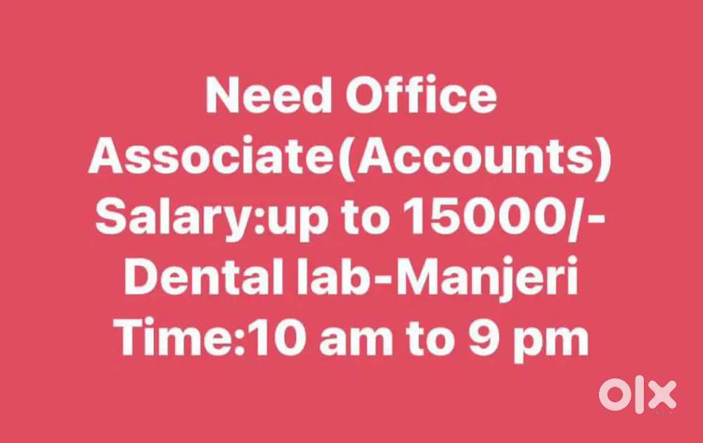 Office associate (Accounts) required