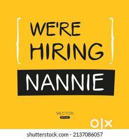 Nanny wanted for part time/full time