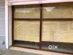 Partition glass and wood for shops