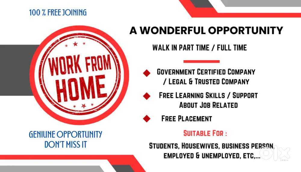 WORK FROM HOME OPPORTUNITY