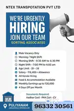 Urgent Warehouse vacancy /location mabra angamaly