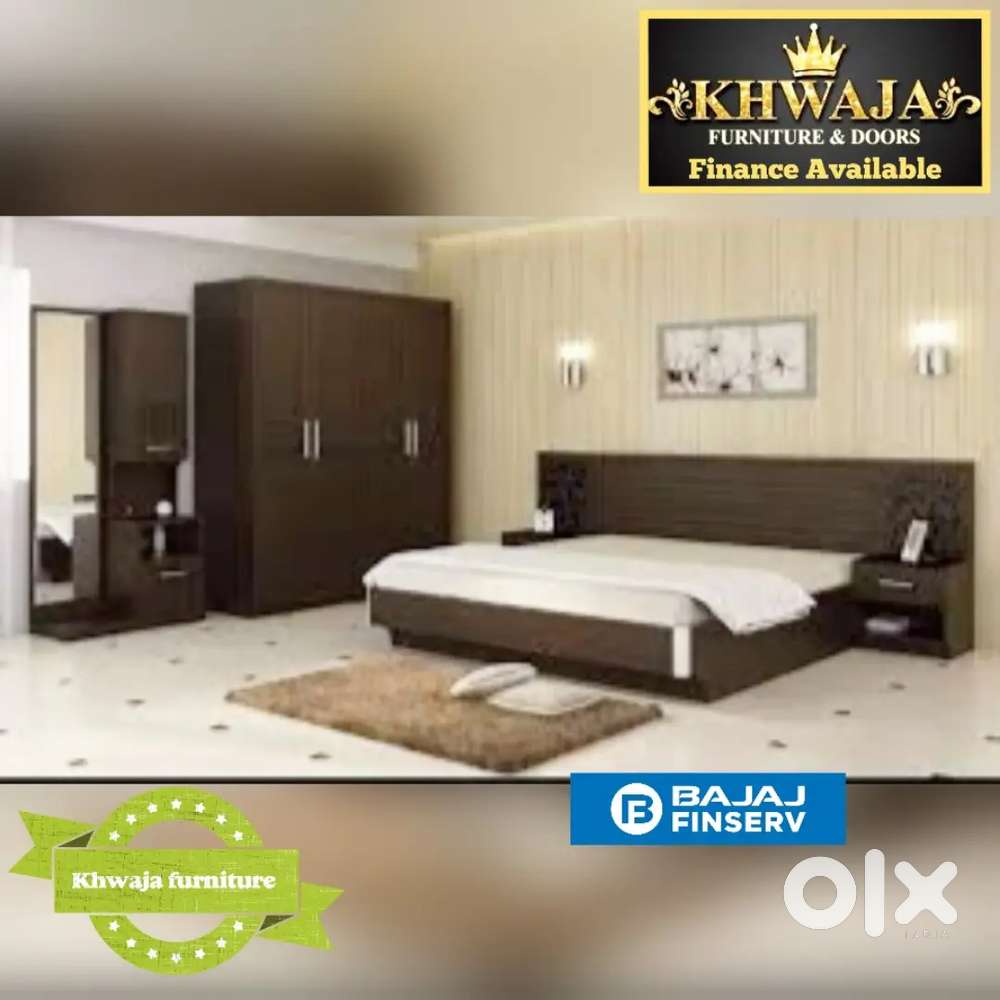 Khwaja furniture. Luxury bedroom set.  Bajaj finance available.