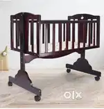 Baby wooden cradle