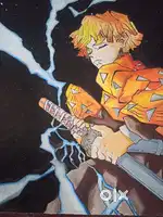 Drawing of zenitsu from demon slayer