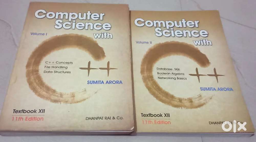Sumita arora c++ books volume 1 and 2 both are available
