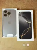 IPhone 16 pro 256gb natural titanium, seven months old box accessories