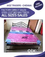 #DFX Steel cot fancy hostel cot bed mattress all sizes available#