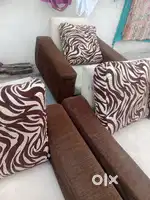 Big sofa 3+1+1  with 5 big cusions
