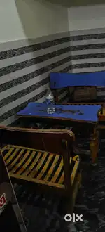 wooden tables and chairs