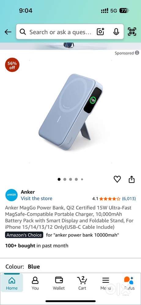 Anker MagsSafe Power bank 10000 mah with warrranty