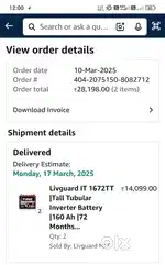 Livguard inverter LGS1700 PURE SINEWAVE WITH 2BATTERY ONLY 2 month old