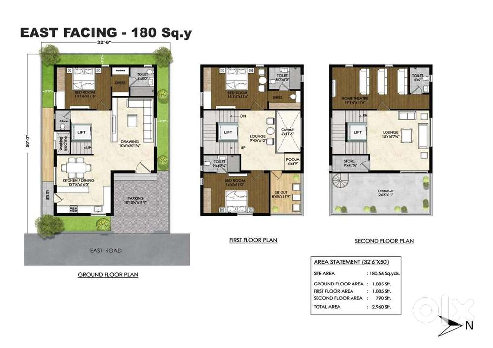 Triplex Villa in Gated Community