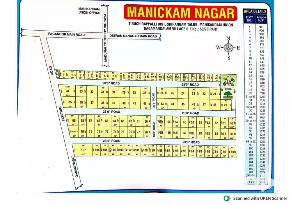 PLOT FOR SALE IN TRICHY PANJAPPUR NEAR MANIGANDAM