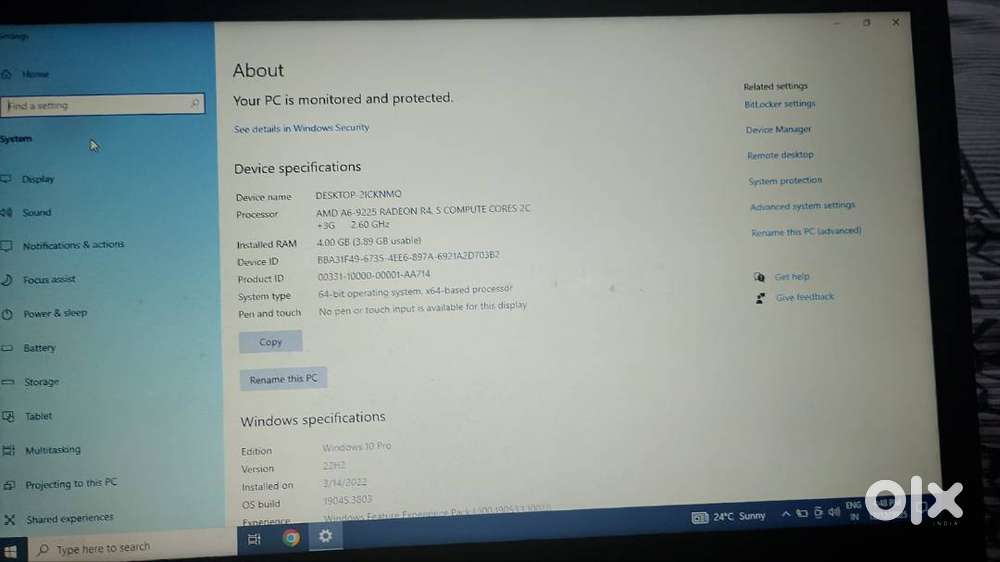 Laptop lenova Desktop- 2ICKNMO