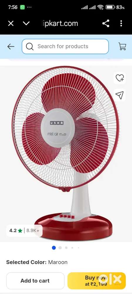 Table Fan USHA MIST AIR