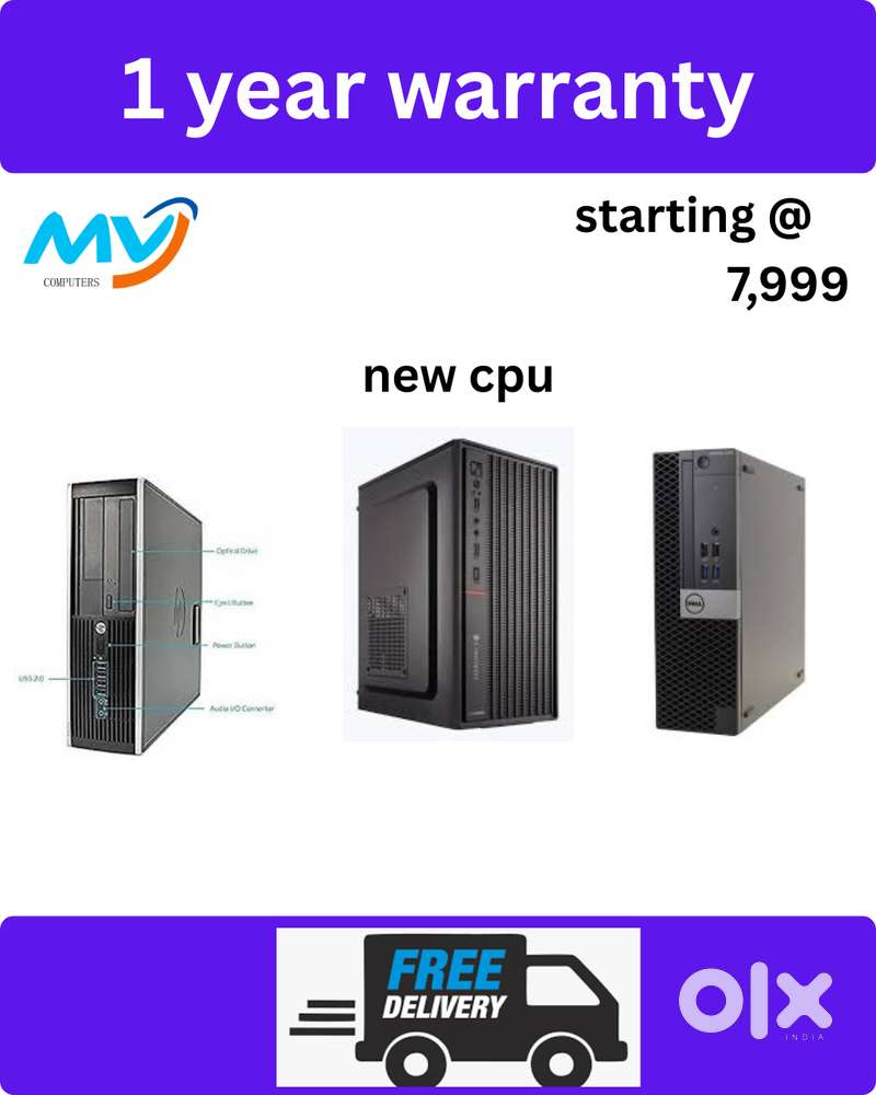 Cash on home delivery  Branded CPU -  Process Intel  Monitor