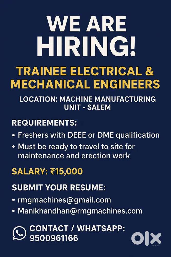 Trainee Electrical & Mechanical Engineers