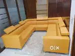 Box handle model u shape sofa