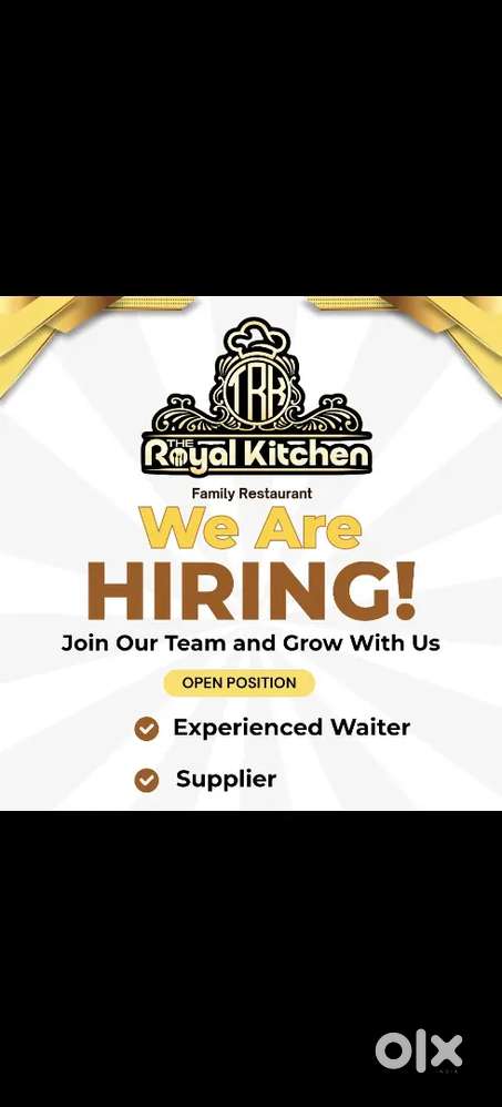 Wanted: Hiring Waiters and Supplier