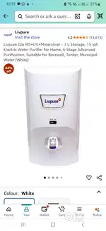 Livpure Glo Ro+UV+Mineralizer