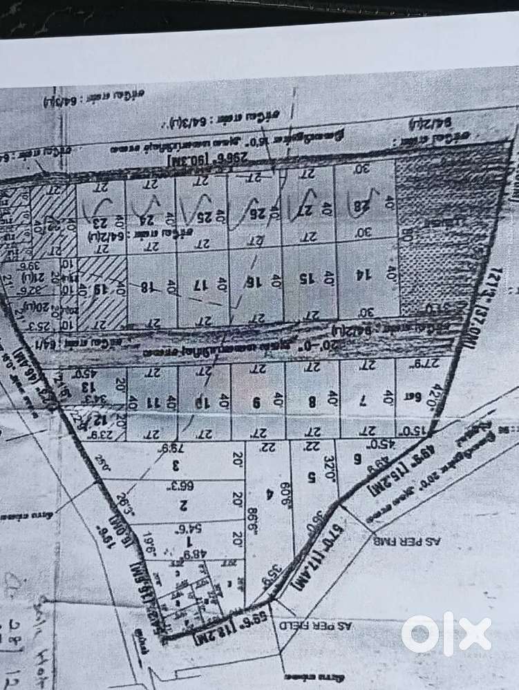 Plot num 18 27×40 Sq feet rate Rs2500