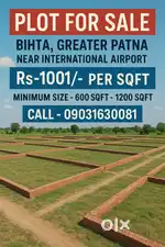 We are selling a plot in Greater patna Bihta location