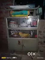 Vintage iron showcase and almirah