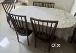 Wooden Dining Table with chairs