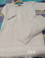 1chickankari set white,1 yellow kurta,1 white kurta
