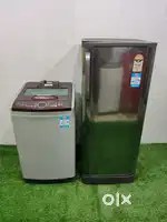 :-# Samsung maroon and silver 6.8 kg and crom with stand model fridge