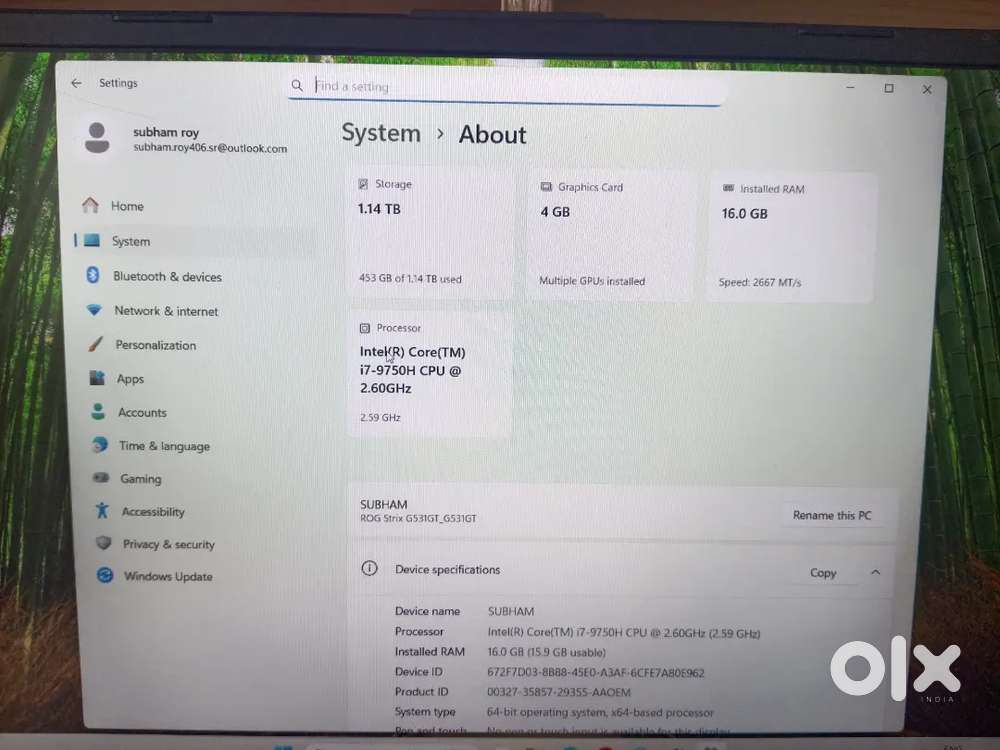 ASUS ROG STRIX GT531 GAMING LAPTOP