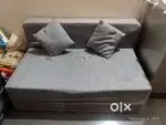 SOFA cum BED, 4*6 Feet, Two Seater, Jute fabric, No Damages