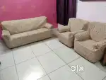 SOFA SET OF 3 BIG SIZE BEST QUALITY WITH FULL BODY COVER