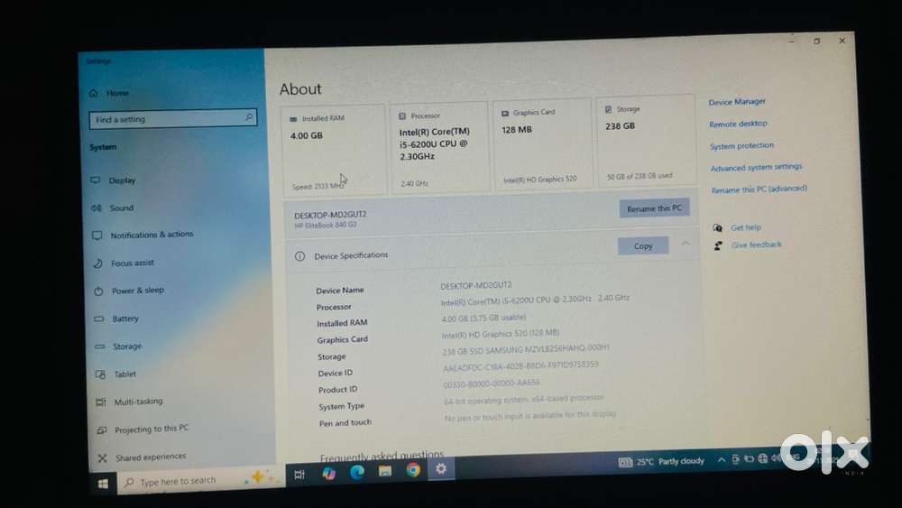 Hp 840 g3 i5 6th gen