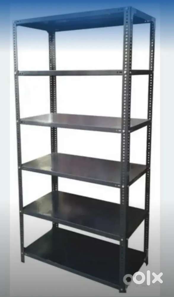 Adjustable 6 Shelf Storage Old Rack, Multipurpose Slotted Rack