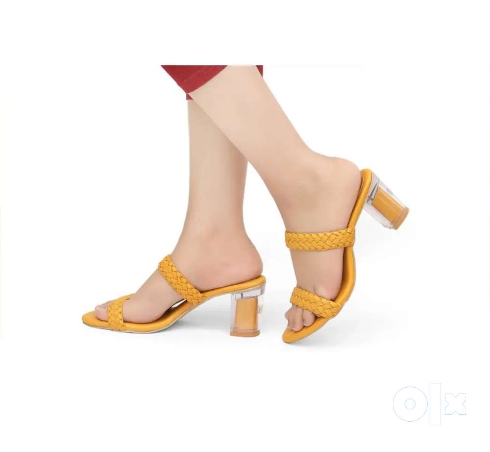 Mustard Yellow Transparent Heels