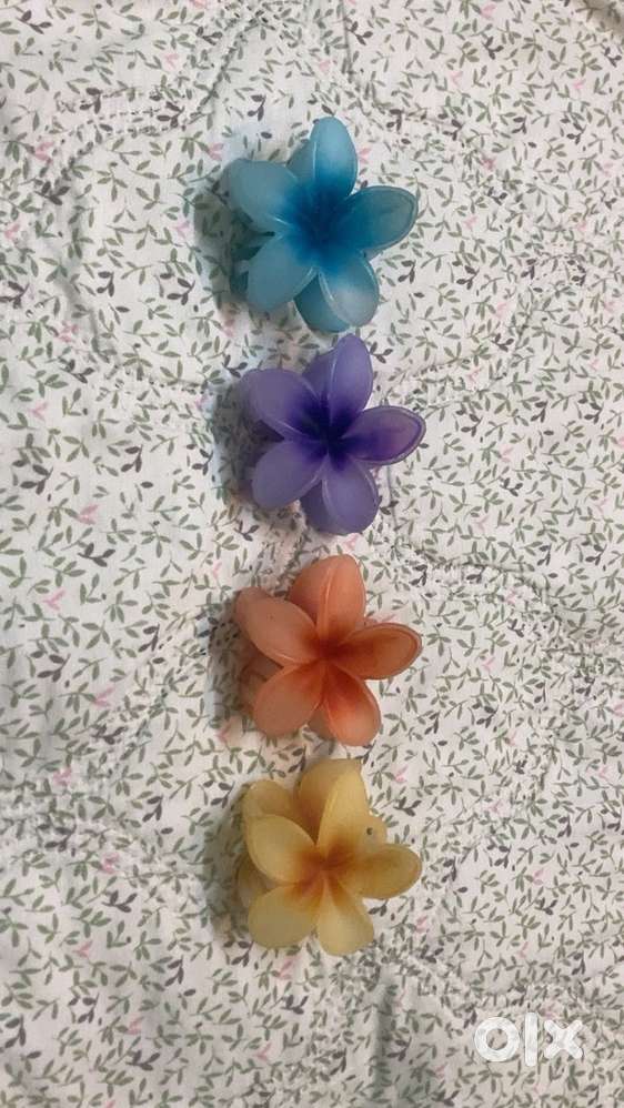 Flower claw clip for women set of 4
