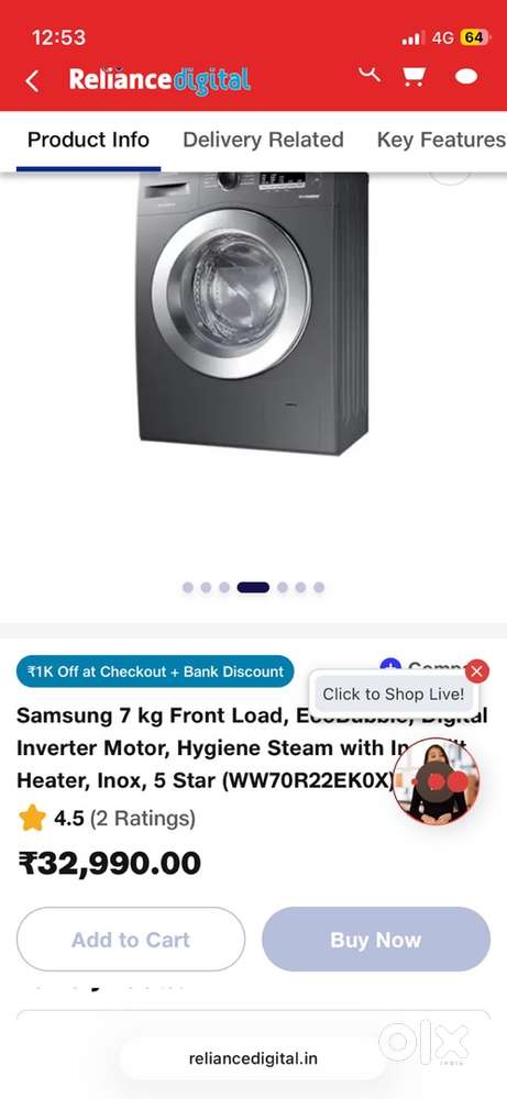 Samsung 7kg front door