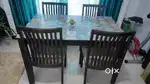 8000/- wooden 4 seater dining table and chairs