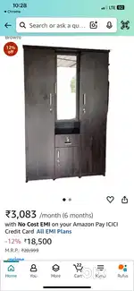 New 3 door wardrobe & New 2 seater leather sofa for sale