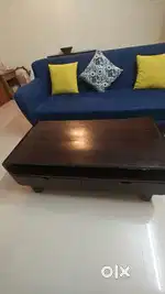 Solid wood center table with 4 drawers