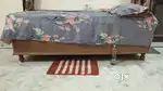 Single box bed with Foam mattress , Computer Table and Revolving Chair